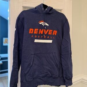 NFL Denver Football Navy Hoodie with Orange and White Logos